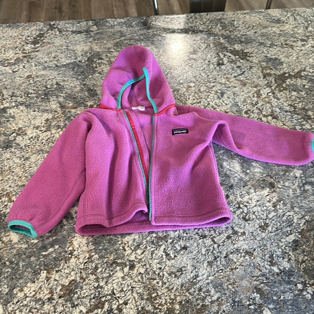Lightweight fleece Patagonia girls 2T jacket. Excellent condition.